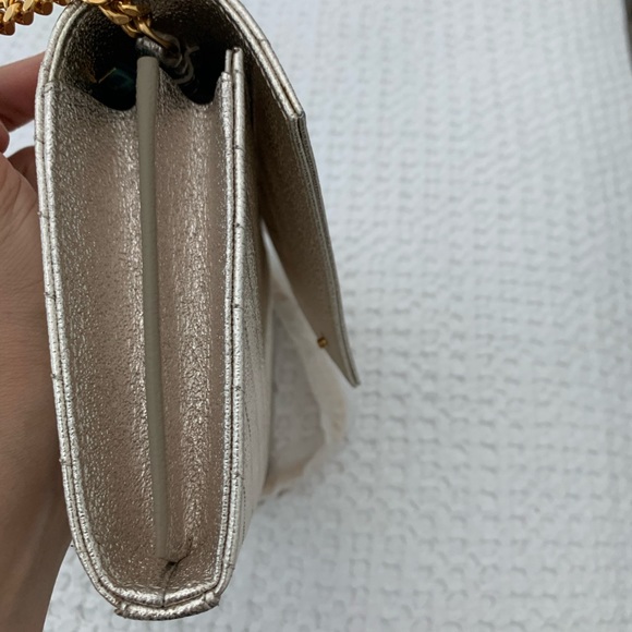 Saint Laurent Medium Gold Envelope Chain Wallet sold t - Picture 12 of 16